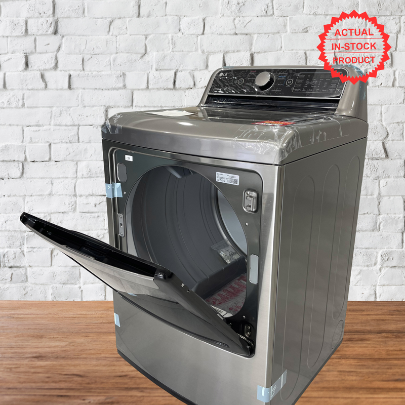LG - 7.3 Cu. Ft. Smart Electric Dryer with Sensor Dry - Graphite Steel