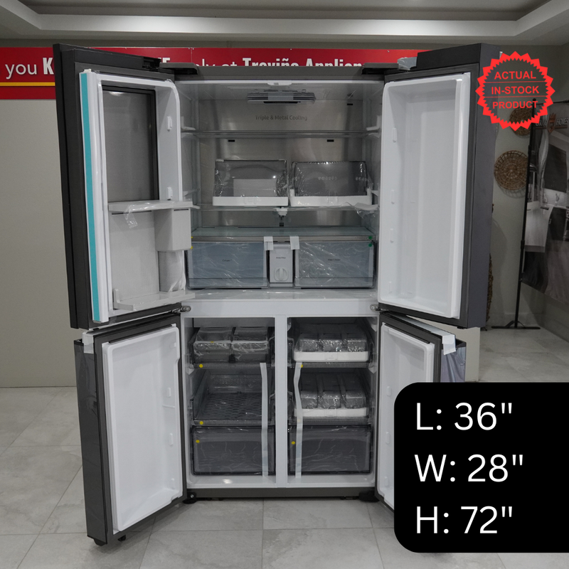 23 cu. ft. Smart Counter Depth 4-Door Flex™ Refrigerator with Beverage Center and Dual Ice Maker in Stainless Steel