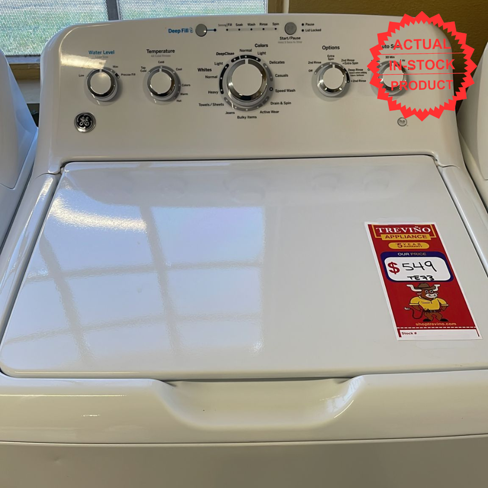 GE - 4.5 cu ft Top Load Washer with Precise Fill, Deep Fill, Deep