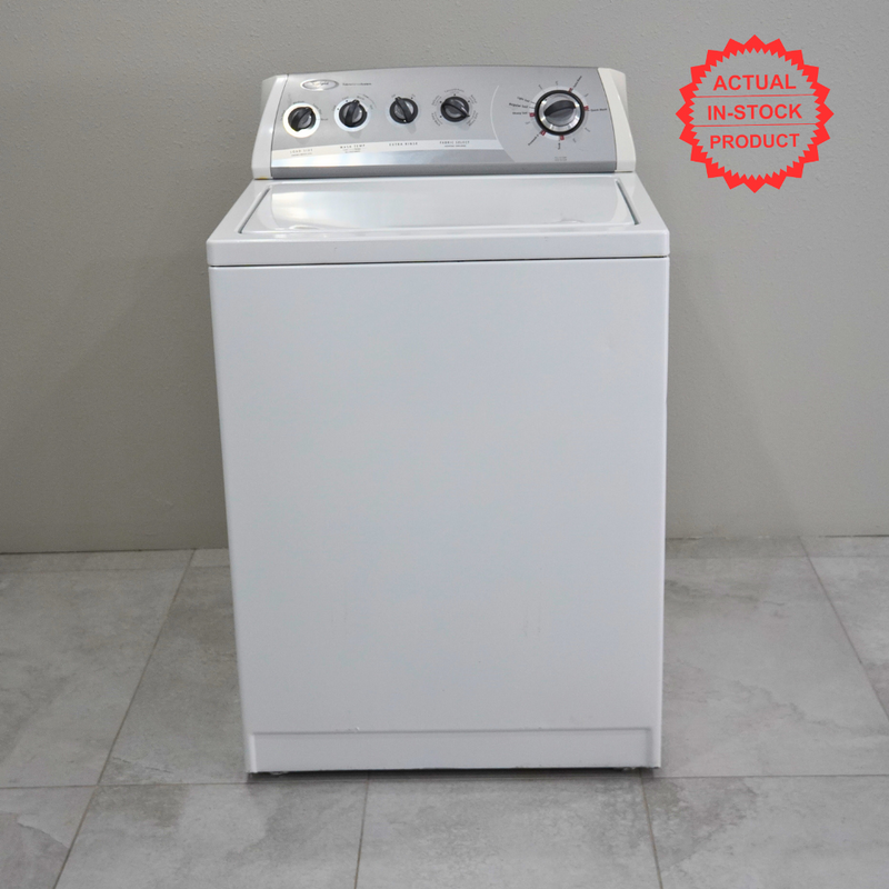 27" Top Load Washer with 3.4 cu. ft. Capacity, 12 Wash Cycles, 5 Water Temperatures, 700 RPM Spin Speed and Soak Setting: White