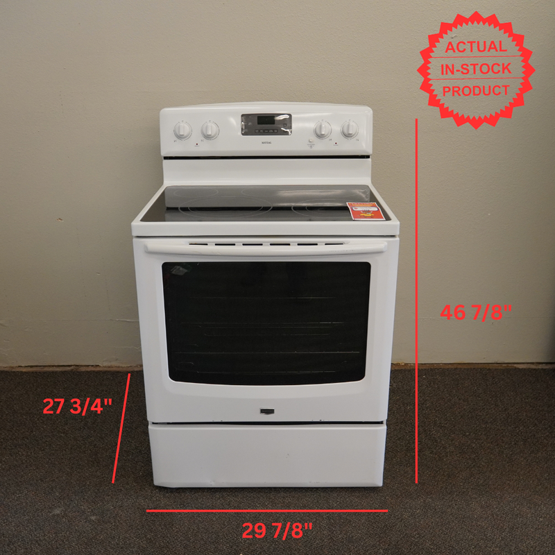 30 Inch Freestanding Electric Range with 5 Radiant Elements, 6.2 cu. ft. True Convection Oven, Power Preheat, Precise Cooking System, Self-Clean Technology and Storage Drawer: White