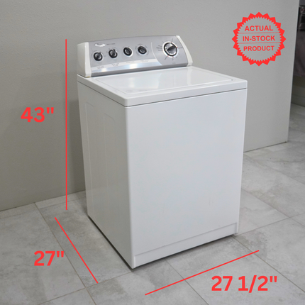 27" 3.4 cu. ft. Capacity Top Load Washer with 12 Wash Cycles, 5 Water Temps. - White