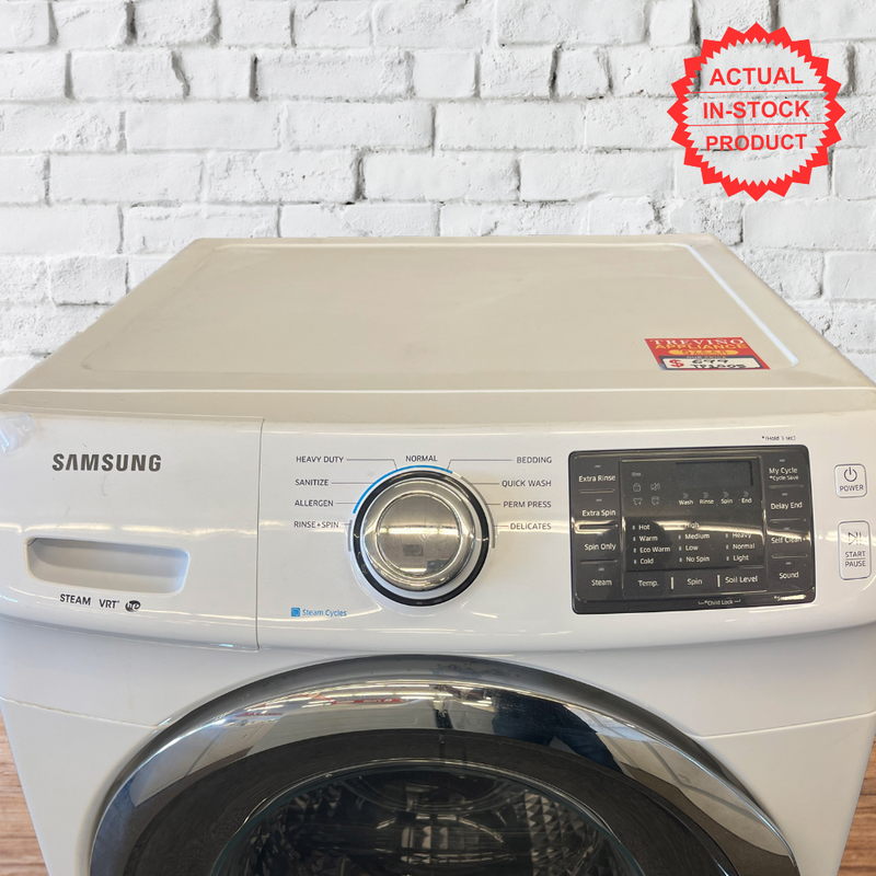 Samsung - 4.2 Cu. Ft. 9-Cycle High-Efficiency Steam Front-Loading Washer - White