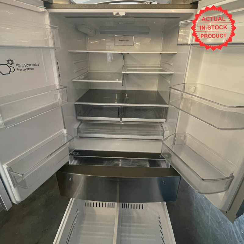 LG Door French Door Smart Refrigerator with 2 Freezer Drawers in Stainless Steel TW0211