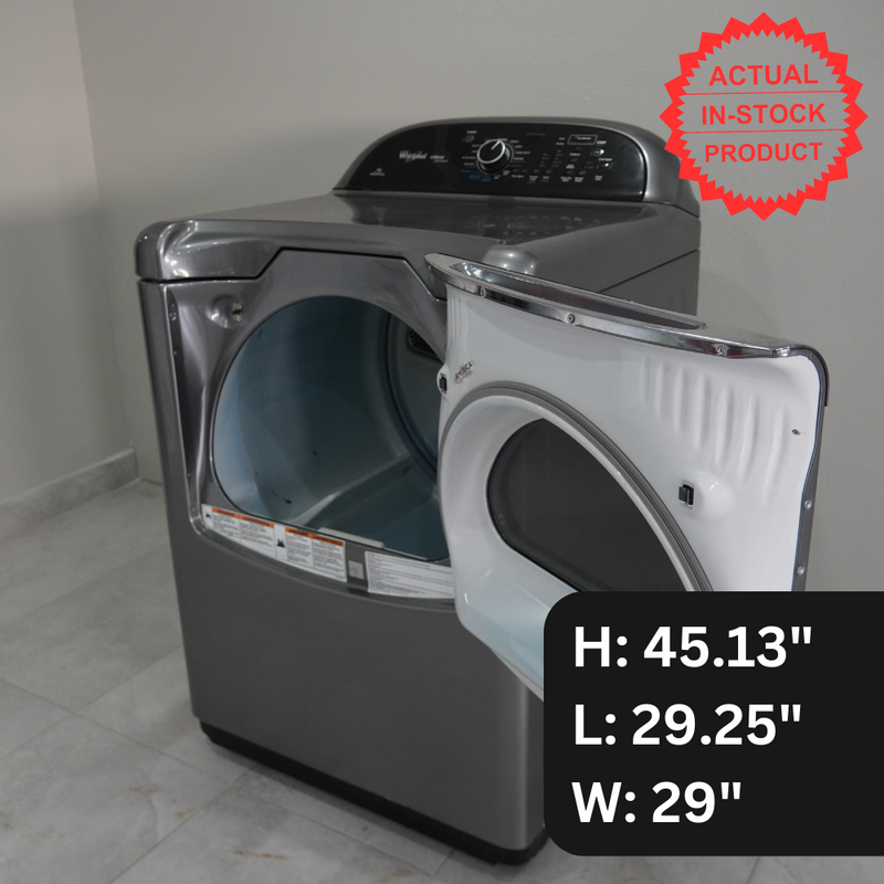 Whirlpool Cabrio 7.6-cu ft Steam Cycle Electric Dryer (Monochromatic Stainless Steel)