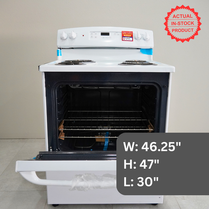 GE 30 in. Electric Range Oven - White