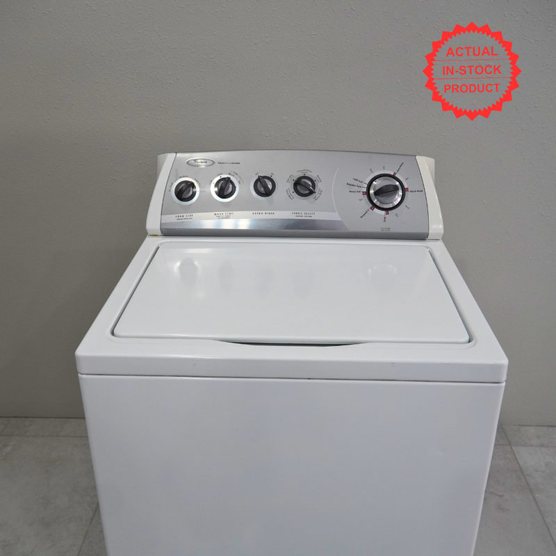 27" Top Load Washer with 3.4 cu. ft. Capacity, 12 Wash Cycles, 5 Water Temperatures, 700 RPM Spin Speed and Soak Setting: White