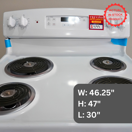 GE 30 in. Electric Range Oven - White